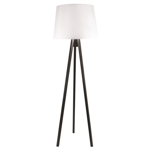 Lobby Tripod Floor Lamp, Dark Espresso Wood Legs,  64" H x 20" W x 20" D